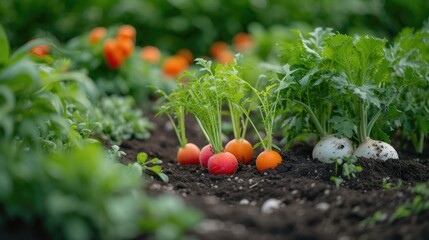 A colorful still life display highlighting the beauty of fresh vegetables, fruits, and greens.