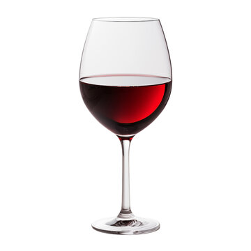 glass of red wine white background