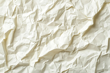 White crumpled paper as a background, space for text.