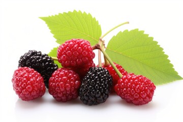 Mulberry on white background.