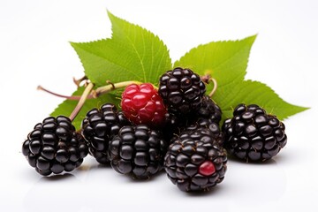 Mulberry on white background.