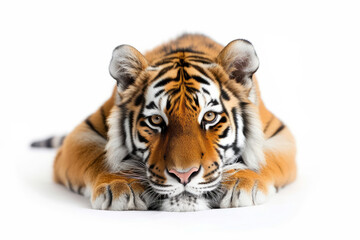 Fototapeta premium Tiger isolated on white.