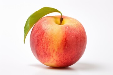 Nectarine on white background.