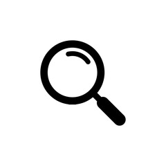 Search magnifier icon vector in trendy style. Magnifying glass sign symbol