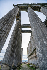 The scenic views from Aizanoi which was a Phrygian city in surviving remains from the period...