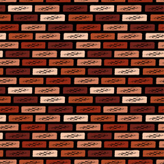 Vector seamless pattern, brick wall.