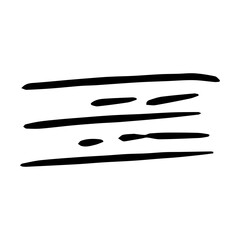 Scribble brush abstract element, charcoal stroke curly line set illustration for background design 