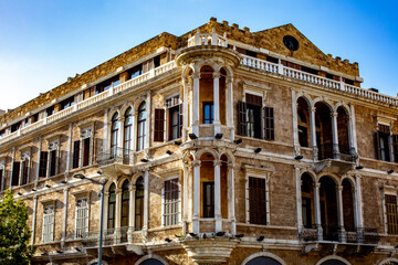 Naklejka premium Heritage building in Beirut, Lebanon