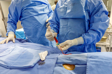 Obraz premium Cardiac surgery at Hotel Dieu de France hospital in Beirut, Lebanon.