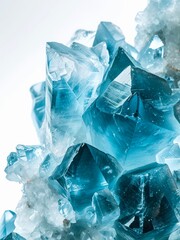 Uncut aquamarine crystal.
