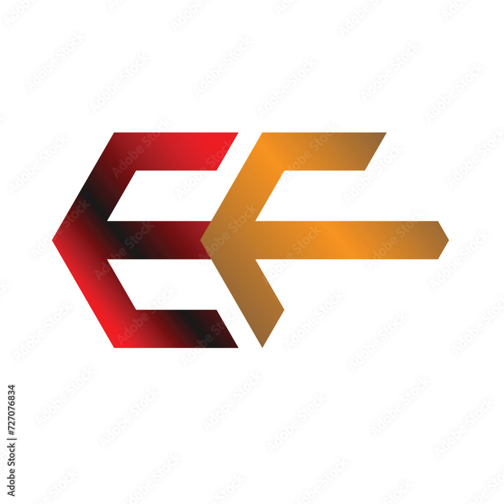 Poster red gold logo hexa ef