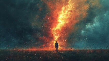 Obraz premium Conflagration Contemplation