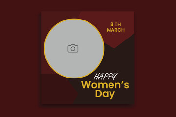 Naklejka premium women's day social media post women's banner design