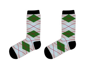 Socks on white background vector illustration - 727081830
