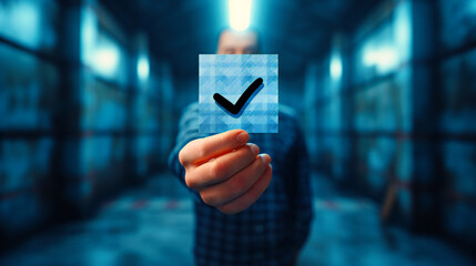 Businessman Interacting with Digital Screen, Symbolizing Modern Technology and Innovative Business Solutions