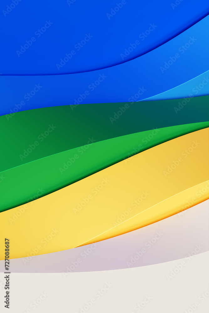 Poster 3d illustration of a abstract gradient background with lines. print from the waves. modern graphic t