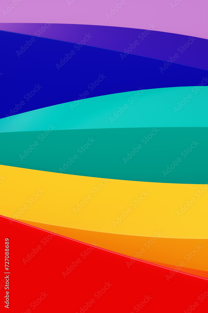 Poster 3d illustration of a abstract gradient background with lines. print from the waves. modern graphic t