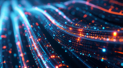 Glowing data cables  for background 