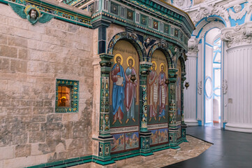 The Chapel of the Holy Sepulchre. The Resurrection New Jerusalem Monastery. The temple and...