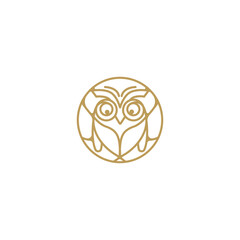 Abstract owl vector logo design