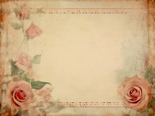 vintage background with roses