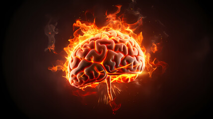 Abstract human brain or light bulb, creative PPT background