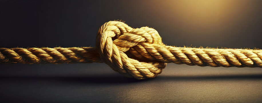 natural rope with knot