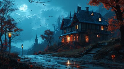 Obraz premium Victorian Halloween