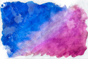 Purple watercolor abstract background. Watercolor violet background. Abstract blue texture.