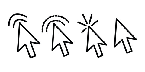 cursor mouse pointer icon vector illustration with white background.