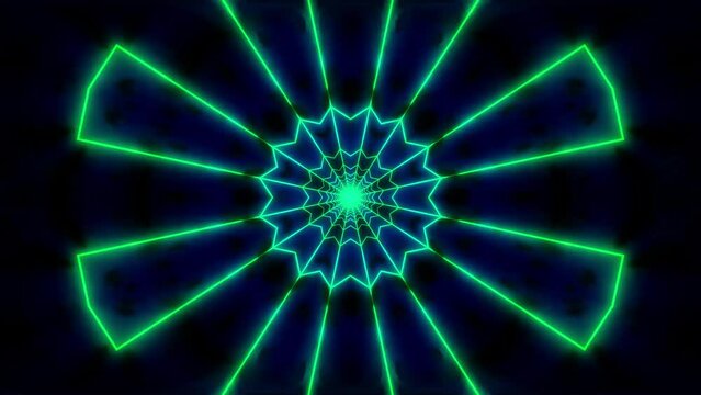 dj light vj loop kaleidoscope animation 3d abstract motion background