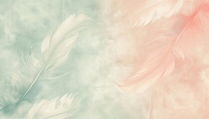 Pastel Feather Haven: A Serene Symphony of Softness and Grace