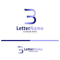 Modern letter B logo design vector. Creative B logo concepts template