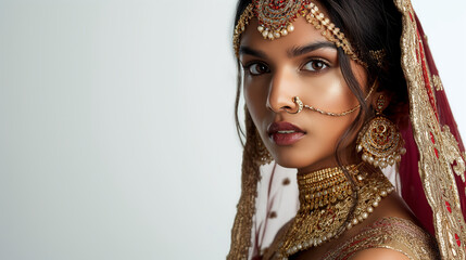 Captivating studio photoshoot featuring an Indian model