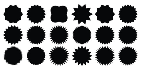 Starburst sticker vintage vector label. Starburst icon. Vector icon with white background.