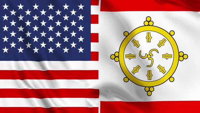USA and Sikkim Flag Loop