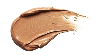 Sample of make up of liquid foundation or concealer of skin tone isolated on white background....