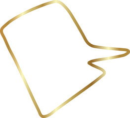 Golden speech bubble, chat, dialog, messenger