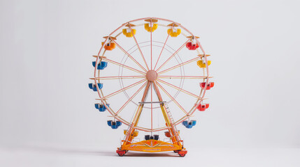 Crisp and lively photograph of a Ferris wheel in an amusement park