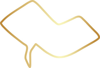 Golden speech bubble, chat, dialog, messenger