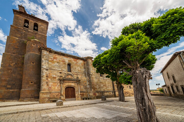 Fototapeta na wymiar Historical church in Abejar. Soria. Spain. Europe.
