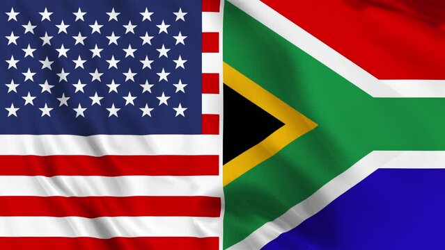 USA and South Africa Flag Loop