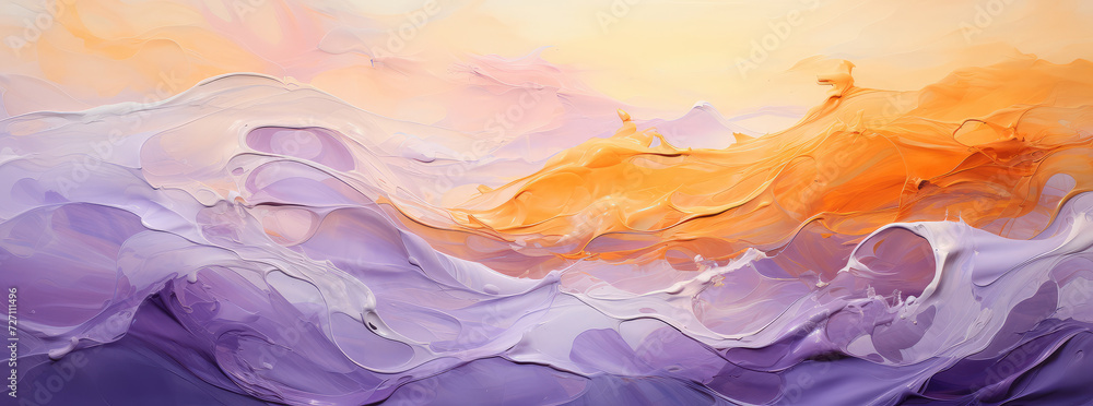 Poster abstract painting background texture with bright colors paint splashes extreme closeup. generative a