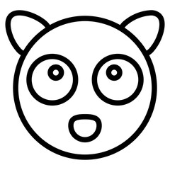 Panda head vector icon illustration. Panda icon