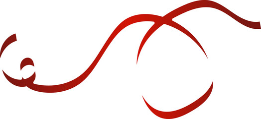 Obraz premium Red ribbon shadow. Decoration for holiday, new year