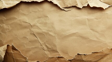 Textured background with torn and brown Kraft paper.
