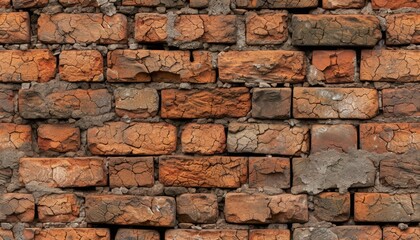 Fototapeta premium Textured Tapestry: A Lifelike Journey Into the World of Brickwork
