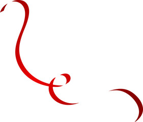 Fototapeta premium Red ribbon shadow. Decoration for holiday, new year