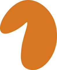 Organic blob silhouette illustration. Abstract blob design element