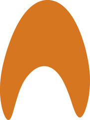 Organic blob silhouette illustration. Abstract blob design element